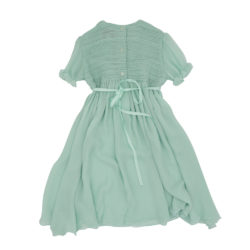 Our sweet little silk party dress with silk chiffon sleeves