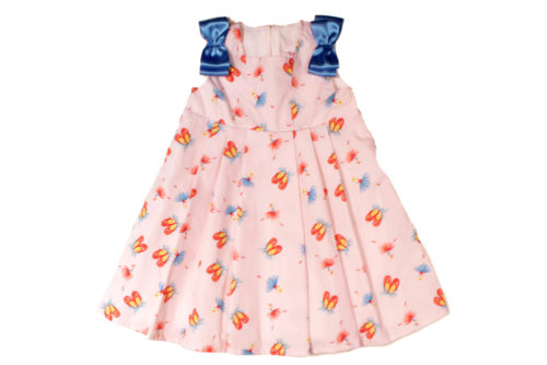 shoe and tiny dancer print dress with satin bows