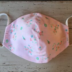Teens Age 10-18 floral print pink mask